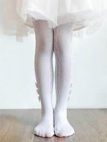 1 chiếc quần tất nơ rỗng cho bé gái, có chức năng thấm hút mồ hôi và chống muỗi. - Nhiều màu - Xem 2