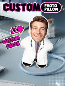 1 chiếc gối in ảnh khuôn mặt theo yêu cầu, phù hợp cho cả nam và nữ, gối ảnh mini cá nhân hóa, gối hình người theo yêu cầu, gối mặt ngộ nghĩnh, gối hình dạng bất thường theo yêu cầu, gối ảnh cá nhân hóa, gối ảnh theo yêu cầu, gối chân dung 3D theo yêu cầu, gối mặt, quà sinh nhật cho cặp đôi, quà kỷ niệm ngày cưới, quà Ngày của Cha, quà tặng cho người yêu, quà tặng cho mẹ. - quần áo bác sĩ - Xem 10