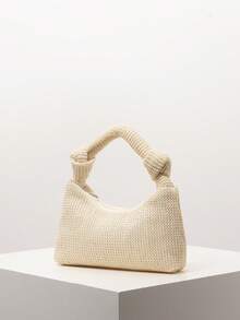 女士波西米亚风夏季沙滩包，旅行必备，邮轮必备，女士度假装扮，优雅女士钱包，女士礼物，情人节礼物（图案随机） - 杏色 - 查看 2