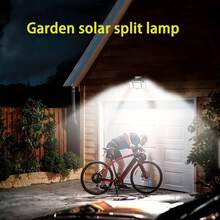 226LED White Light Outdoor Solar Three-Head Floodlight, Adjustable Light Board, Large Lighting Angle And Area, IP65, Remote Control +16.4ft Cable, Suitable For Garden/Courtyard/Balcony/Garage/Corridor/Swimming Pool/Porch Lighting Use - White Light - View 10