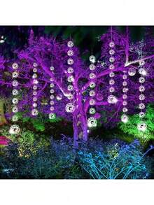 8个镀银迪斯科球挂饰 - 节日主题生日派对背景装饰，适用于迪斯科音乐主题派对、俱乐部、婚礼、舞曲节、生日派对、家居装饰和迪斯科球装饰树 - 多色 - 查看 10