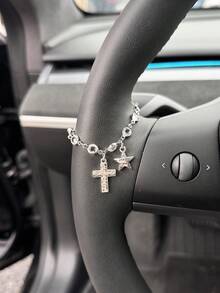 1 chiếc mặt dây chuyền trang trí vô lăng xe hơi sang trọng với dây pha lê. - A - Xem 3