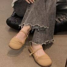 Zapatos de cuero Mary Jane de suela suave para mujeres, estilo francés de primavera, zapatos de noche para mujeres 2025, nuevos zapatos de hada, zapatos suaves individuales - Blanco - Ver 5
