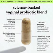 Lemme Purr Vaginal Probiotics For Women - Promotes PH Balance, Healthy Vaginal Odor & Urinary Tract Health W/Lactobacillus Blend, Clinically Tested Strains, Pineapple & Vitamin C - 60 Veggie Capsules - 2瓶 - 查看 5