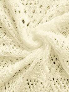 Đầm tank dệt kim không tay khoét lỗ thoải mái cho nữ, đầm đi biển dệt kim khoét lỗ mùa hè, đầm che phủ cổ chữ V phong cách bohemian cho nữ đi nghỉ mát, mùa xuân/hè/thu. - Vàng nhạt - Xem 11