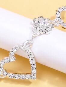 STONEFANS 1件新款多层心形腰链，简约肚皮舞表演性感身体饰品