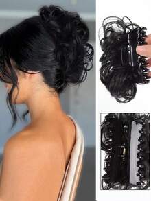 Women's Curly Hair Bun, Fashionable Natural Fluffy Hair Piece, Ponytail Holder, Hair Elastomer, Hair Rubber Band, Hairpin, Head Piece - Multicolor - View 14