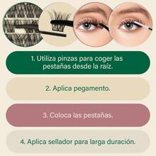 KEYYOU DV02 - Pestañas Postizas de Volumen Natural y Sofisticado - Negro - Ver 6