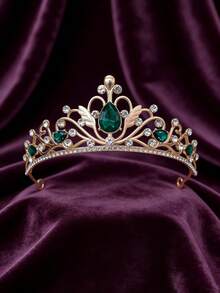 تاج مرصع بالراين للنساء، تاج أميرة أنيق، مناسب لحفلات عيد الميلاد والحفلات الراقصة والزفاف وعيد الحب - متعدد الألوان - مشاهدة 7