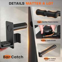 Weight Bench 3 Sec Foldable Workout Bench With Squat Rack Leg Extension And Leg Curl 900LBS Adjustable Bench Press For Home Gym Standard Strength Training Bench - Obsidian - View 4