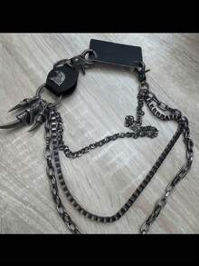 1pc Fashion Street Punk Hip Hop Dance Denim Waist Chain Pants Accessory - Multicolor - View 3