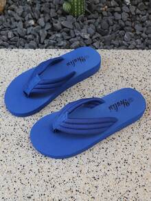Chinelos Femininos - Estilo Europeu e Americano, Leves e Confortáveis, Sandálias Casuais de Dedos - Sandálias de Praia Tamanho 36-45 - Azul - Visão 6