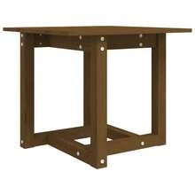 Tavolino da caffè vidaXL color miele, 50x50x45 cm, in legno massello di pino. - nero - Visualizzare 9