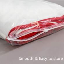 10 Túi lớn có khóa kéo tái sử dụng - 12 đến 50 cm, hai lớp dày 0.065mm/0.0025"/2.55mils/6.5c, Túi du lịch chống thấm nước trong suốt có khóa kéo, Túi nhựa đựng quần áo, khăn tắm, áo phông, vest, quần tây, đồ lót, giày dép. - 10 - Xem 6