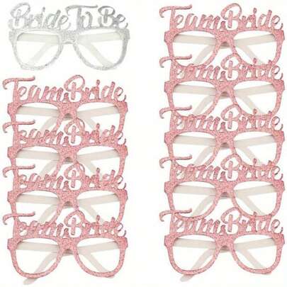 Occhiali da sposa color oro rosa - con testo "Bride Tribe", elegante accessorio per feste di matrimonio, addio al nubilato, festa della sposa, photobooth - leggeri e resistenti per servizi fotografici, regalo per damigelle, decorazione per matrimoni, bomboniera per la sposa, elemento essenziale per la festa della sposa, design con cornice floreale, finitura glitterata, accessorio festivo per Ognissanti, Natale ed eventi