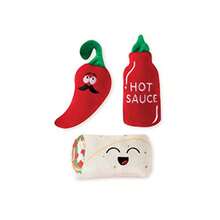 Fringe Studio Squeaker Pet Toy Set de 3 Hot Spicy 289435 - Multicolor - Ver 5