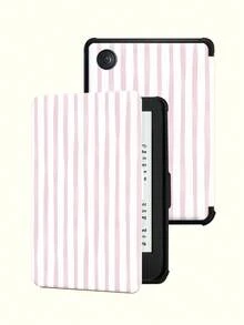 条纹图案保护套,适用于 Kindle 第十代(2019 年款)、Kindle(第十一代,2024 年发布)(6 英寸)、Kindle Paperwhite 第十二代(2024 年款)、Kindle Colorsoft Signature Edition、Kobo Clara Colour 等型号。皮革材质,支持自动唤醒/睡眠功能,四角防摔,无需担心跌落。 - 彩色 - 查看 18