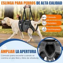 HomeChi Arnes de Soporte Trasero para Perros Arneses Ajustables Apoyo con Asa Ayuda Caminar y Subir Escaleras Perros Heridos Discapacitados y Edad Avanzada Negro-Rojo XL - Negro-Rojo+M - Ver 5