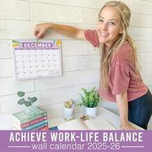 Hadley Designs Wall Calendar 2025-2026 – 18-Month Hanging Calendar 2025-2026 For Family, Home, School, &Amp; Office, Spiral Bound With Large Date Blocks &Amp; Notes Sections (Pastel) - ColorA - 查看 2