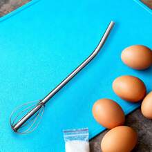 Metal Mixing Whisk And Silicone Straw Combo 2 In 1 Multi Function Stirring Tool For Kitchen Cocktail Camping Use - Multicolor - View 10