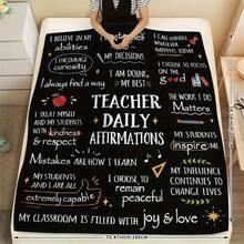 Teacher Appreciation Gifts , Best Teachers Day Gifts From Student, End Of Year Teachers Gift Idea, Teacher Gifts For Graduation Birthday Back To School Blanket,Super Soft Flannel Printed  Blanket,As Birthday Gifts, Family, Wedding, Souvenir Blankets, Polyester Blankets Suitable For All Seasons, Washable, Machine Washable, Lightweight, Breathable, Comfortable, Warm, Unique, 280gsm For Him, Her Personalized Ideal Gifts For Her, Him,  Perfect Nap, Camping, Travel, Home, Daily Life, Office Decoration, Birthday, Anniversary, Valentine's Day, Thanksgiving, Christmas, Halloween, Mother's Day, Father's Day, Wedding, New Year Gifts ,Sofa,Bed,Car,Bedroom,Living Room,Office,  Outdoor Camping, Beach,Wall Decoration - 多色36 - 查看 4