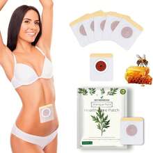 10pcs Natural Herbal Navel Stickers, Moisture-Absorbing Stickers, Moxibustion Stickers, Promoting Deep Sleep And Enhancing Energy, Natural Herbal Stickers Suitable For Men And Women, Comfortable And Easy To Use - White - View 1