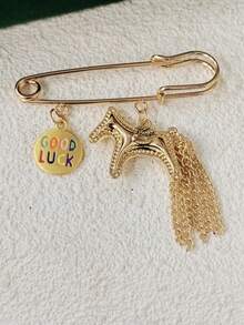 Horse Tassel Brooch For Women's Bag, French Style, Light Luxury, Pin For Fashionable Coats, Jackets & Geometric Shape Lapel Flower - Horse Brooch - View 18