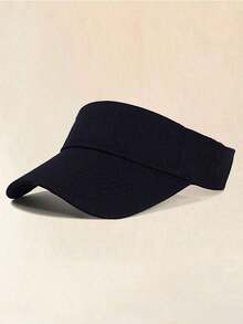 1Pc Unisex Sports Sun Shade Adjustable Visor Cap - 純色帽子 - 查看 7