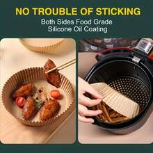 25/50/100pcs Square Disposable Air Fryer Liners, Paper Air Fryer Baskets, Baking Trays, Oven Accessories, Baking Tools, Kitchen Gadgets - Round - View 6