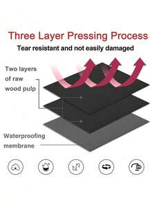 200/125/100/50/20/10pcs Disposable Waterproof 3-Ply Nail Salon Table Mat, 13" X 17", Tattoo Desk Cover, Nail Art Supplies (Black) - Black - View 2