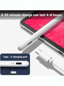 Active Stylus Pens For Touch Screens, Peilinc Pencil For Android, Rechargeable Tablet Pen POM Tip Magnetic IPad Pencil Compatible With Ipad/Pro/Air/Mini/I Ph On E///IOS/Android And Other Touch Screen Rechargeable Battery 120mAh Gifts For Mother, Family, Friends, Birthday, Holiday - Multicolor - View 8