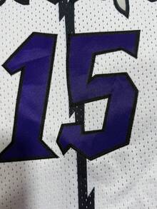 男士篮球服 15 白色刺绣缝制篮球衫，无袖背心休闲运动衫 - 白色 - 查看 4