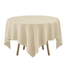 Faux Linen Square Tablecloth For Dining Room,Waterproof Texture Decorative Farmhouse Rustic Table Cloth For Indoor Outdoor Party, Holiday, Banquet Picnics, Patio,52 X 52 Inch (Square),Beige,Beige52inchx52inchSquare - 米色 52 吋 x 52 吋正方形 - 查看 4