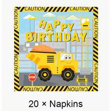 50/80pcs Construction Themed Disposable Tableware Set, Perfect For Valentine's Day, Back-To-School Season ,Camping, Patio Barbecues, Picnitc, Bbq, Wedding, Bachelorette Party, Party And Birthday, Suitable For Party Decorations, Home Decorations