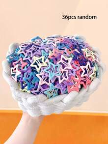 100个粉蓝Y2K五角星BB夹，可爱铁合金五角星BB夹发饰 - 女孩Y2K五角星按扣发夹，防滑，女士配饰 - 适合日常、派对、多巴胺色彩缤纷派对主角组合套装，爪夹，发夹，发卡，头部配饰，发卡 - 彩色 - 查看 18