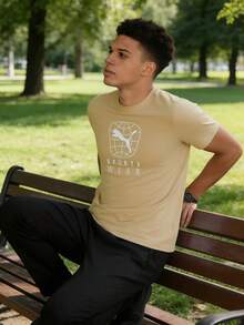 Puma 休闲运动短袖圆领宽松透气T恤