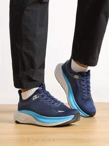 Men's Slip-On Walking Shoes - Hands-Free Running Tennis Sneakers With Cushioning, Non-Slip Gym Workout Athletic Shoes For All-Day Comfort & Style - Màu xanh lam - Xem 9