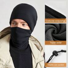 Gorro Invierno Bufanda y Guantes para Frio Hombre, Guantes Termicos con Funcin Pantalla Tctil, Pasamontaas, Kit de Invierno para Clima Fro para Hombres y Mujeres 3 Piezas - Talla única + Talla Única + Azul - Ver 8