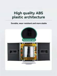 自动洗牌机，适合青少年使用，快速自动洗牌，透明易操作，适合家庭聚会、多人娱乐、竞技游戏、圣诞节礼物和生日礼物（内置电池） - 黑色 - 查看 7