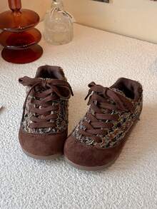 儿童休闲帆布鞋，软底轻便鞋，适合秋季穿着 - 棕色 - 查看 12