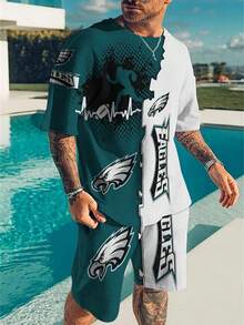 Philadelphia Eagle-S Mens T-Shirt Shorts Set - 風格 - 查看 1