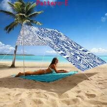 1pc 2D Digital Print Sun Shade Cloth, 5 Different Bohemian Pattern Styles, Features Include Printed Pattern, Windproof, Detachable, Lightweight, Semi-Shading, Dustproof, Durable