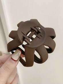 1pc Minimalist Pumpkin Hair Claw Clip, Everyday Hairstyle Accessory, Hair Claw, Versatile Hair Clip, Mother's Day, Back To School, Thanksgiving, New Year, Valentine's Day, Carnival Holiday Gift Hair Accessories Flower Hair Clip - Multicolor - View 8