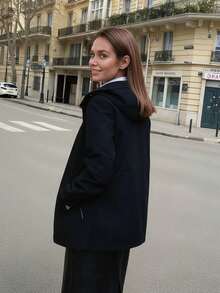 女士豹纹连帽外套 - 双向拉链设计，适合春秋季穿着 - 户外活动的理想之选 - 銀色 - 查看 7