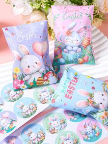 24 piezas Bolsas de regalo de Pascua feliz con pegatinas, diseño de conejos y huevos de Pascua, bolsas de regalo de Pascua de primavera, bolsas de caramelos de Pascua, sobres de regalo de Pascua, bolsas de papel, decoraciones de Pascua, decoración del hogar de Pascua, decoración de mesa, decoración de fiesta de primavera, suministros para fiestas de Pascua, suministros para la búsqueda de huevos, regalos de Pascua, regalos de cumpleaños, regalos elegantes para familiares y amigos - Multicolor - Ver 6