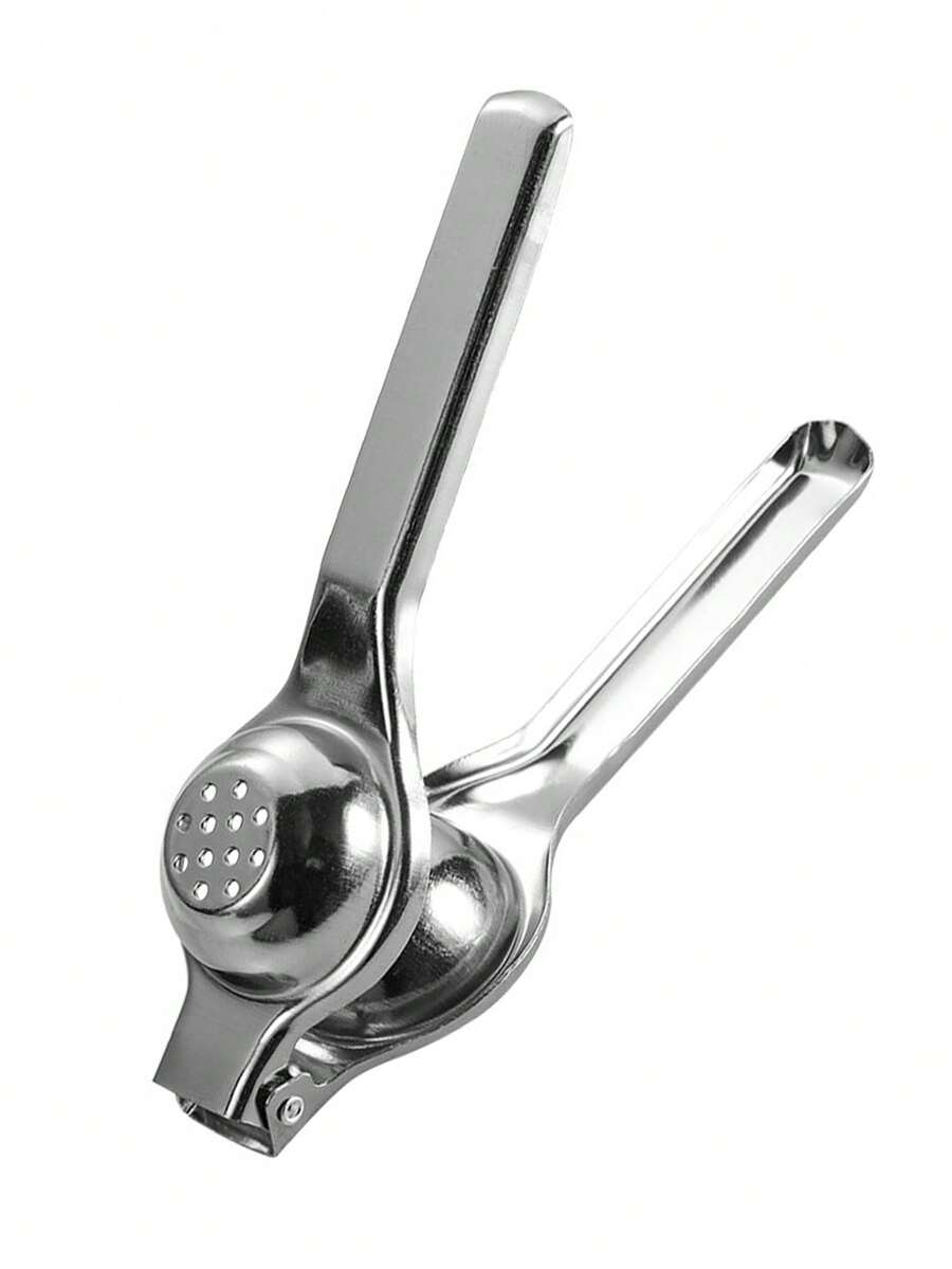 1pc Stainless Steel Lemon Squeezer - Metal Citrus Juicer - Lime Lemon And Fruit Juicer With Silicone Handles - Large Manual Citrus Press Juicer - Hand Held Squeezer - Ergonomic Design With Solid - Multicolor - View 1