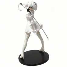 Striking Black Anime Warrior Statue Graceful Swordswoman In Action Pose, PVC Collectible, Perfect Gift For Anime Enthusiasts - Nhiều màu - Xem 7