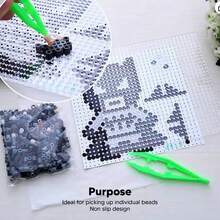 Pack Of 20 Lightweight Plastic Bead Tweezers: Durable, Non-Slip Design For Beading And Craft Projects. - Multicolor - View 6