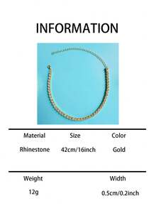 1pc Women's Rhinestone Embellished Necklace, Formal Occasion Necklace