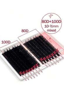 320PCS 100D Faux Mink Eyelashes Cluster Lashes 0.07mm D Curling 10-16mm Mix Natural Eyelashes Extension 3D Russian Strip Volume Individual Eyelash Cluster Makeup Tools(60D 80D Lash Individual Cluster)
